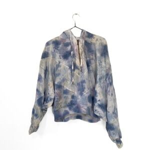 Young Fabulous & Broke Multicolour Tie-Dye Quarter Zip Dolman Hoodie Size XS